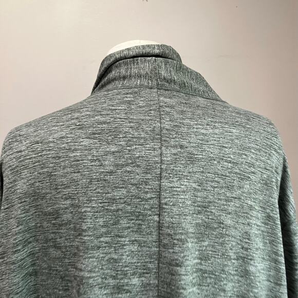Nike Dri Fit Heathered Green Open Front Cozy Yoga Cardigan Sweater Size XXL - Picture 7 of 8